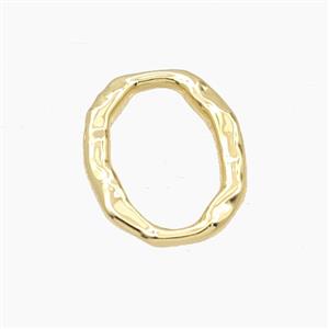 Copper Oval Connector Gold Plated, approx 13-16mm [FD27710]