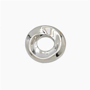 Copper Circle Beads Platinum Plated, approx 15mm [FD27713]