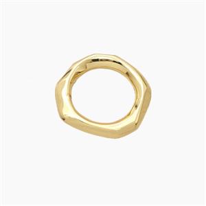 Copper Circle Connector Gold Plated, approx 14mm [FD27720]