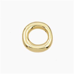 Copper Circle Connector Gold Plated, approx 13-15mm [FD27722]
