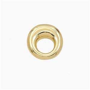 Copper Circle Beads Gold Plated, approx 13-13.5mm [FD27724]