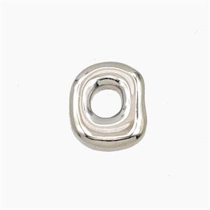 Copper Circle Beads Platinum Plated, approx 11-13mm [FD27725]