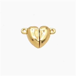 Copper Heart Magnetic Clasp Gold Plated, approx 8mm [FD27748]