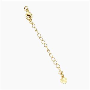 Copper Necklace Extender Gold Plated, approx 60mm length [FD27752]