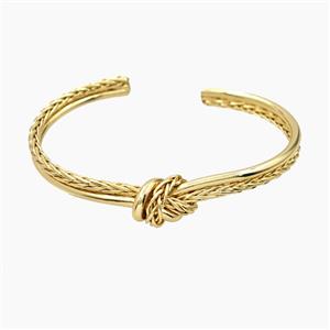 Copper Open Cuff Bangles Gold Plated, approx 5mm, 50-60mm dia [FD27755]