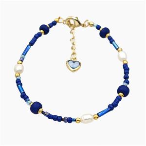 Seed Glass Bracelets With Pearl Adjustable, approx 2-4mm, 16-21cm length [FD27761]