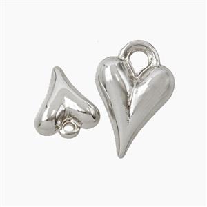 Copper Heart Pendant Platinum Plated, approx 10-15mm [FD27921-L]
