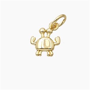 Copper Robotic Pendant Gold Plated, approx 9mm [FD27928]