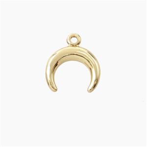 Copper Crescent Moon Pendant Gold Plated, approx 11mm [FD27930]