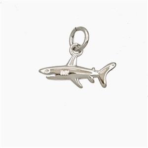 Copper Shark Pendant Platinum Plated, approx 5-15mm [FD27931]