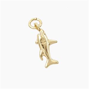 Copper Shark Pendant Gold Plated, approx 8-13.5mm [FD27934]