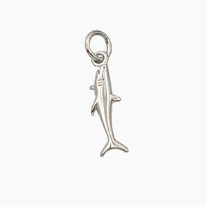 Copper Shark Pendant Platinum Plated, approx 5-15mm [FD27935]