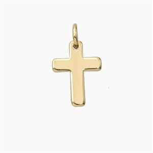 Copper Cross Pendant Gold Plated, approx 10-13mm [FD27938]