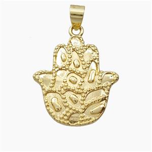Copper Hamsahand Pendant Bohemia Style Gold Plated, approx 23-25mm [FD28193]