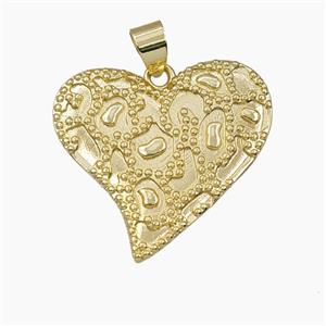 Copper Heart Pendant Bohemia Style Gold Plated, approx 27mm [FD28201]