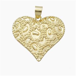 Copper Heart Pendant Bohemia Style Gold Plated, approx 28mm [FD28209]