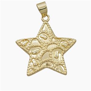Copper Star Pendant Bohemia Style Gold Plated, approx 26mm [FD28217]