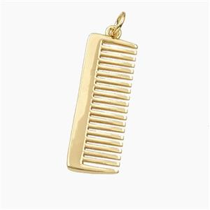 Copper Comb Pendant Gold Plated, approx 9-25mm [FD28257]