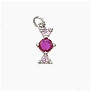 Copper Sweets Pendant Pave Zirconia Platinum Plated, approx 7-13mm [FD28286]