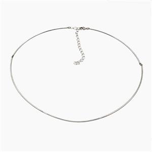 Copper Necklace Chain Platinum Plated, approx 1.4mm, 13cm dia [FD28343]