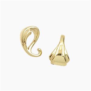 Copper Bail Gold Plated, approx 6-9mm [FD28405]