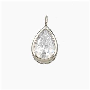 Cubic Zirconia Teardrop Pendant, approx 10-14mm [FD28487]