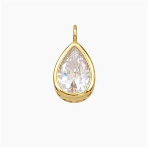 Cubic Zirconia Teardrop Pendant, approx 10-14mm [FD28488]