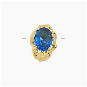 Blue Cubic Zirconia Oval Beads, approx 9-13mm [FD28497]