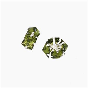 Olive Cubic Zirconia Rondelle Beads, approx 8mm [FD28510]