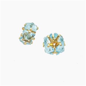 Aqua Cubic Zirconia Rondelle Beads, approx 8mm [FD28516]
