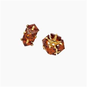 Amber Cubic Zirconia Rondelle Beads, approx 8mm [FD28520]