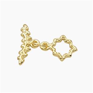 Copper Toggle Clasp Gold Plated, approx 9.5mm, 15mm [FD28539]