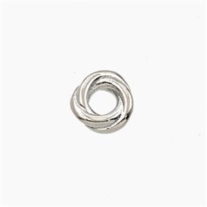Copper Rings Beads Platinum Plated, approx 8mm [FD28595]