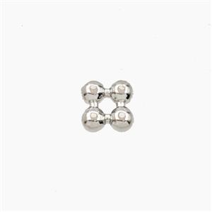 Copper Bead Pave Zircon, Gold Plated, approx 5mm [FD28612]