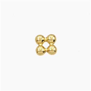 Copper Bead Pave Zircon, Gold Plated, approx 5mm [FD28613]