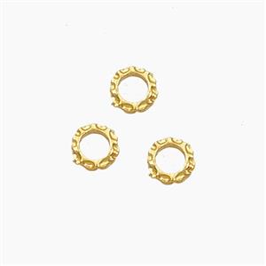 Copper Bead Pave Zircon, Gold Plated, approx 3mm [FD28617]