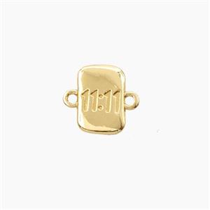 Copper Double 11 Elevent Numbers Gold Plated, approx 7-11mm [FD28627]