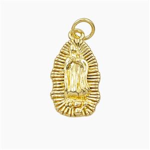 Copper Jesus Pendant Gold Plated, approx 11-17mm [FD28656]