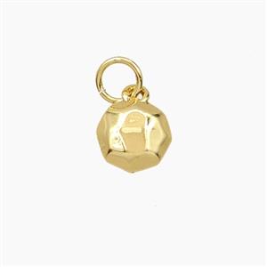 Copper Button Pendant Gold Plated, approx 7-8mm [FD28679]