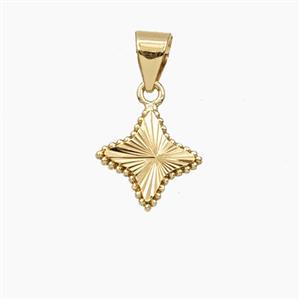 Copper Northstar Pendant Gold Plated, approx 10mm [FD28696]