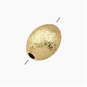 Copper Rice Beads Brushed Gold Plated, approx 10-13.5mm [FD28744]