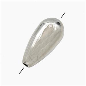 Copper Teardrop Beads Platinum Plated, approx 8-17mm [FD28745]