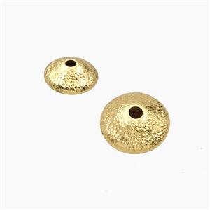 Copper Rondelle Beads Frosted Gold Plated, approx 6-10mm [FD28752]