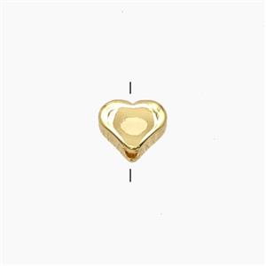 Copper Heart Beads Gold Plated, approx 6mm [FD28764]