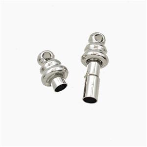 Copper Clasp Platinum Plated, approx 6-9mm [FD28773-S]