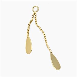 Copper Necklace Extender Gold Plated, approx 35mm length [FD28785]