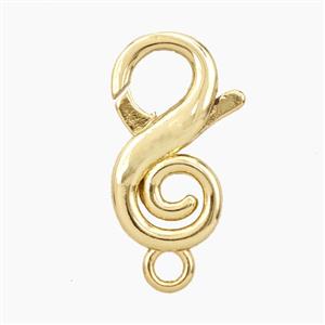 Copper Lobster Clasp Gold Plated, approx 12-19mm [FD28876]