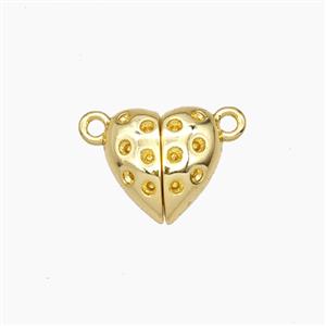Copper Heart Magnetic Clasp Gold Plated, approx 10mm [FD28890]