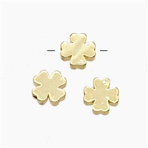 Copper Clover Beads Gold Plated, approx 6mm [FD29006]