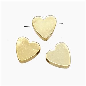 Copper Heart Beads Gold Plated, approx 8mm [FD29009]